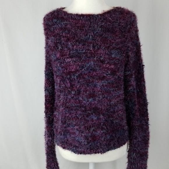 Forever 21 Purple Fuzzy Sweater - Picture 1 of 6